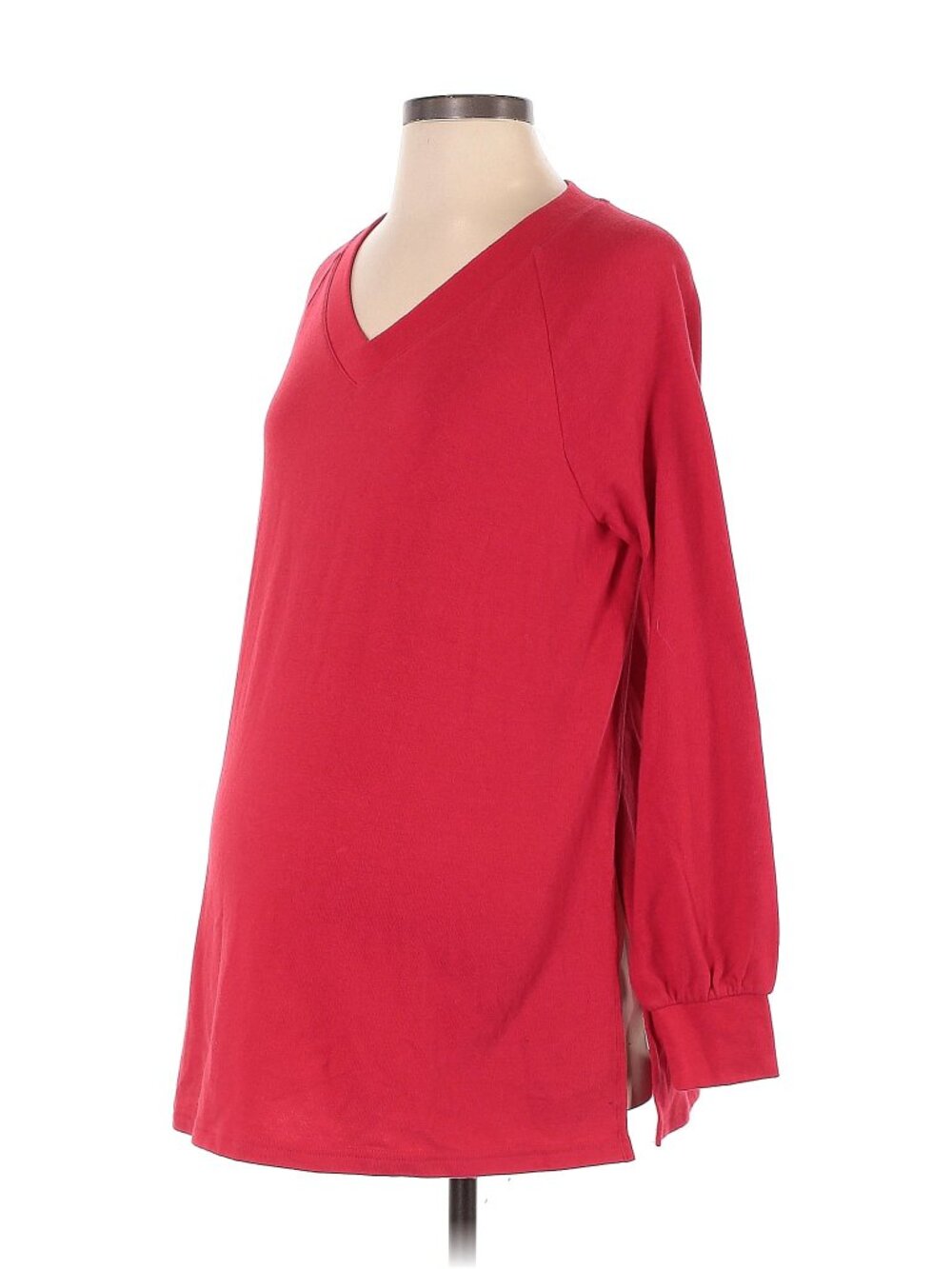 Gap Maternity Pullover Sweater  Size S V-Neck Bright Red